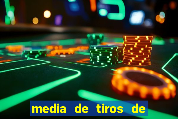 media de tiros de meta por jogo