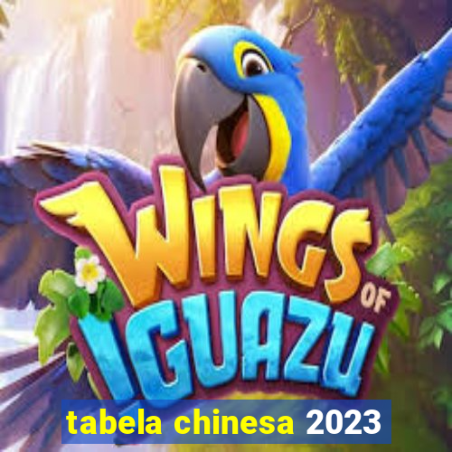 tabela chinesa 2023